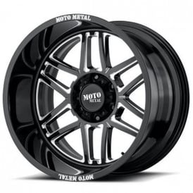 20" Moto Metal Wheels MO992 Folsom Gloss Black Milled Off-Road Rims