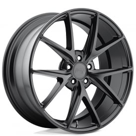 22" Staggered Niche Wheels M117 Misano Matte Black Rims