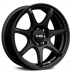 15" NS Wheels Tuner NS1203 Black Rims 