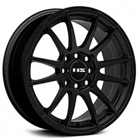 16" NS Wheels Tuner NS1204 Matte Black Rims
