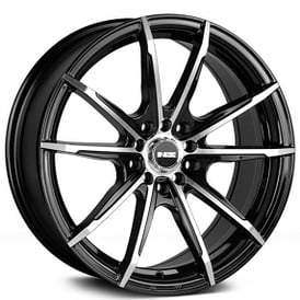 15" NS Wheels Tuner NS1602 Black Machined Rims