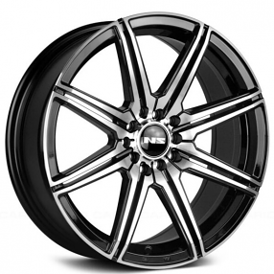 17" NS Wheels Tuner NS1603 Black Machined Rims