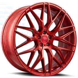 22" NV Wheels NV1 Brushed Red Rims