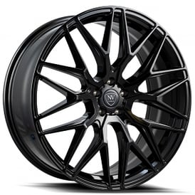 22" NV Wheels NV1 Gloss Black Rims