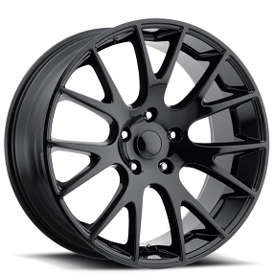 20" Staggered Jeep Hellcat Wheels FR 70 Gloss Black OEM Replica Rims