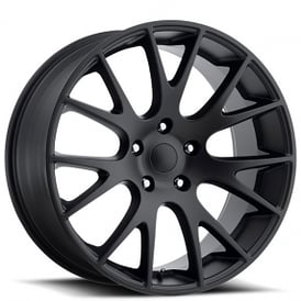 22" Ram Truck Hellcat Wheels FR 70 Satin Black OEM Replica Rims