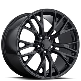19" Staggered Corvette C7 Wheels FR 22 Z06 Gloss Black OEM Replica Rims 