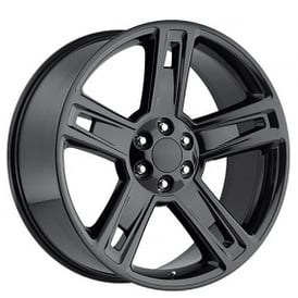 22" Chevy Silverado 1500 Wheels FR 34 Gloss Black OEM Replica Rims 