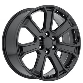 22" GMC Yukon Denali Wheels FR 49 Gloss Black OEM Replica Rims 