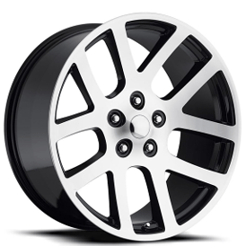 20" Dodge Ram SRT10 Wheels FR 60 Black Machined OEM Replica Rims