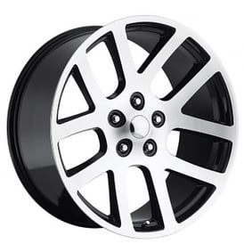 24" Dodge Ram SRT10 Wheels FR 60 Black Machined OEM Replica Rims