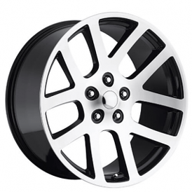 20" Dodge Ram SRT10 Wheels FR 60 Black Machined OEM Replica Rims