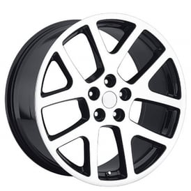 20" Dodge LX Viper Wheels FR 64 Black Machined OEM Replica Rims 