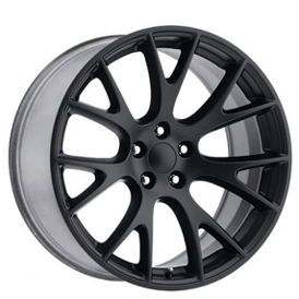 20" Dodge Challenger Hellcat Wheels FR 70 Satin Black OEM Replica Rims
