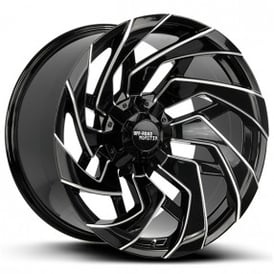 20" Off Road Monster Wheels M24 Gloss Black Milled Rims