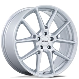 17" Petrol Wheels PE002 P1E Gloss Silver Rims