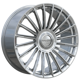 22" Ravetti Wheels M17 Chrome Floating Cap Rims