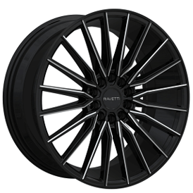 18" Ravetti Wheels M18 Black Milled Rims