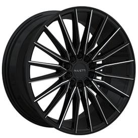 17" Ravetti Wheels M18 Black Milled Rims