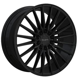 17" Ravetti Wheels M18 Full Gloss Black Rims