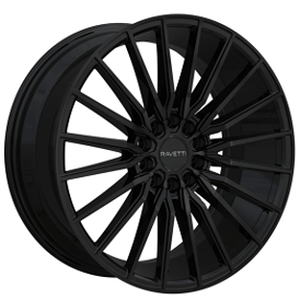 18" Ravetti Wheels M18 Full Gloss Black Rims