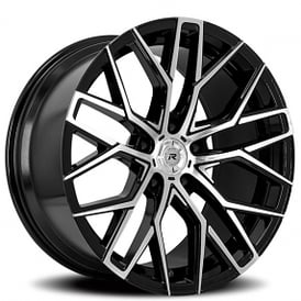 22" Renzo Wheels Cota Gloss Black Machined Rims