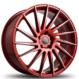 20" Revolution Racing Wheels RR15 Red Machined Rims