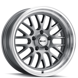 20" Staggered Ridler Wheels 607 Grey with Machined Lip Rims 