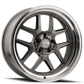 20" Staggered Ridler Wheels 610 Gloss Grey with Polished Lip Rims
