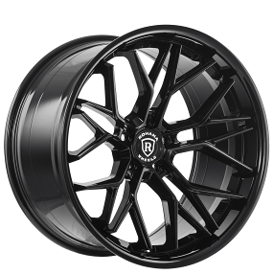 20" Staggered Rohana Wheels RFC3 Gloss Black Flow Formed Rims