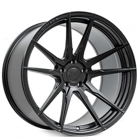 20" Staggered Rohana Wheels RFX2 Matte Black Flow Formed Rims
