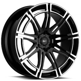 24" Savini Forged Wheels SV.1 X3 Gloss Black with Brushed Accent Monoblock Forged Rims