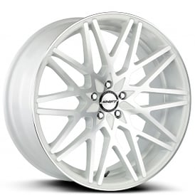22" Shift Wheels Formula White Machined Rims