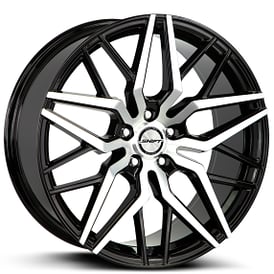 22" Shift Wheels Spring Gloss Black Machined Rims 