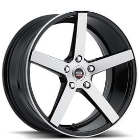 20" SPEC-1 Wheels SP-36 Gloss Black with Brushed Rims 