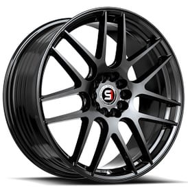 18" SPEC-1 Wheels SP-65 Gloss Black Rims 