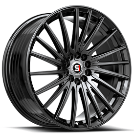 17" SPEC-1 Wheels SP-68 Gloss Black Rims 