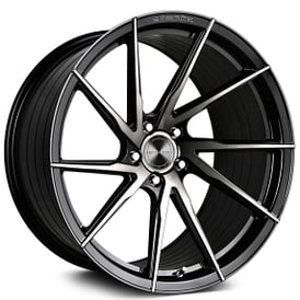 19" Staggered Stance Wheels SF01 Gloss Black Tinted Face True Directional Flow Formed Rims