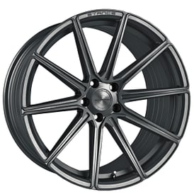 20" Staggered Stance Wheels SF09 Brushed Dual Gunmetal Flow Formed Rims