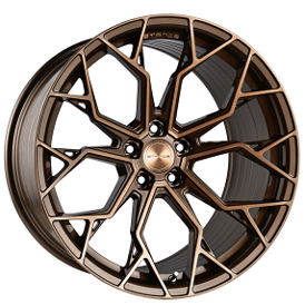 20" Staggered Stance Wheels SF10 Brushed Dual Bronze Flow Formed Rims