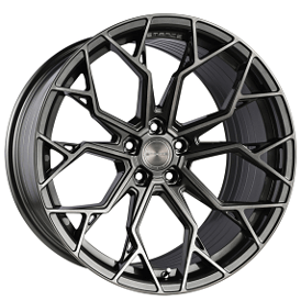 21" Staggered Stance Wheels SF10 Brushed Dual Gunmetal Flow Formed Rims