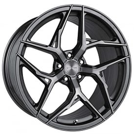 19" Staggered Stance Wheels SF13 Brushed Dual Gunmetal Flow Formed Rims