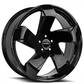 22" Strada Wheels Coltello Gloss Black Rims 