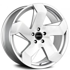 22" Strada Wheels Coltello Brushed Face Silver Rims 