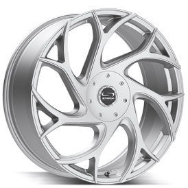 20" Strada Wheels Inferno Silver Rims