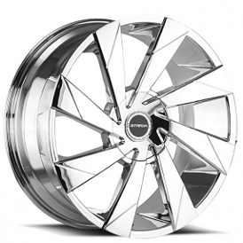 24" Strada Wheels Moto Chrome Rims 