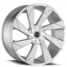 22" Strada Wheels Moto Silver Brushed Rims 