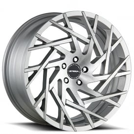 20" Strada Wheels Nido Silver Brushed Rims