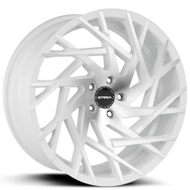20" Strada Wheels Nido White Machined Rims