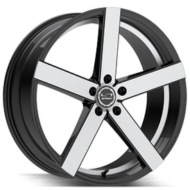 20" Strada Wheels Spark Gloss Black Machined Rims